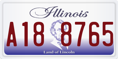 IL license plate A188765