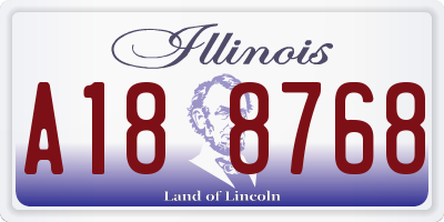 IL license plate A188768