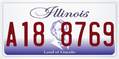 IL license plate A188769