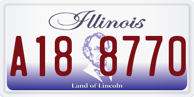 IL license plate A188770
