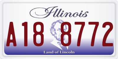 IL license plate A188772