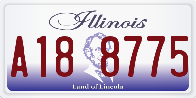 IL license plate A188775