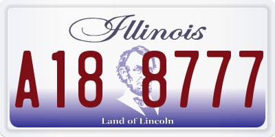 IL license plate A188777