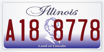 IL license plate A188778