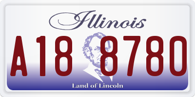 IL license plate A188780