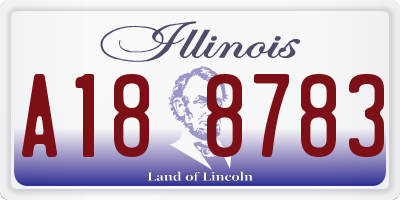 IL license plate A188783