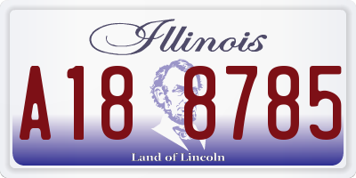 IL license plate A188785