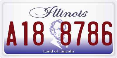 IL license plate A188786