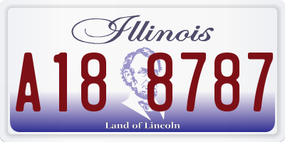 IL license plate A188787