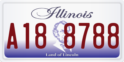 IL license plate A188788