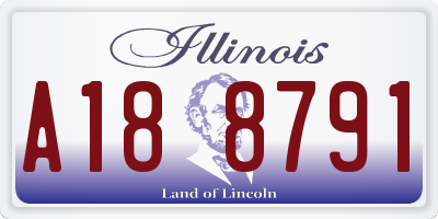 IL license plate A188791