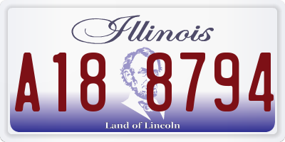 IL license plate A188794