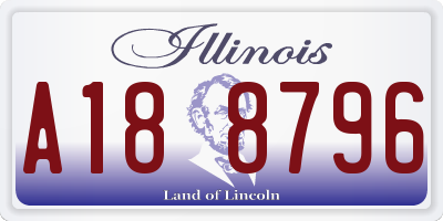 IL license plate A188796