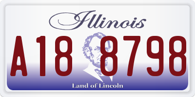 IL license plate A188798