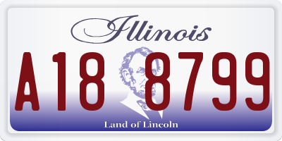 IL license plate A188799