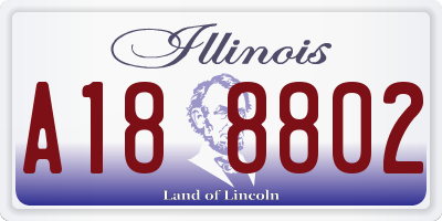 IL license plate A188802