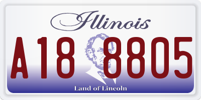 IL license plate A188805