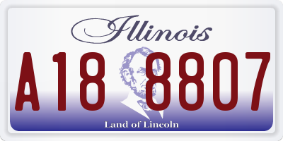 IL license plate A188807