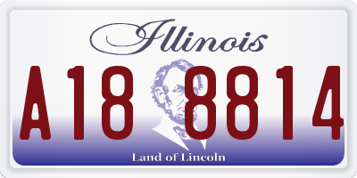 IL license plate A188814