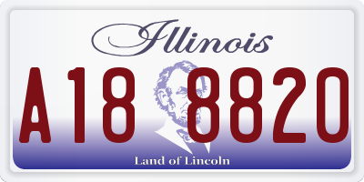 IL license plate A188820