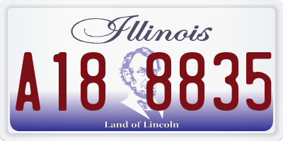 IL license plate A188835