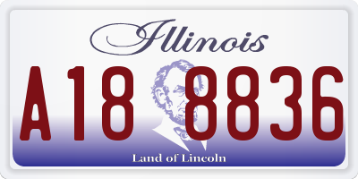 IL license plate A188836