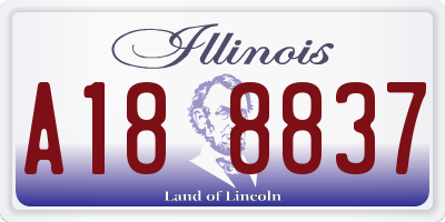 IL license plate A188837