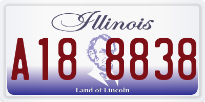 IL license plate A188838
