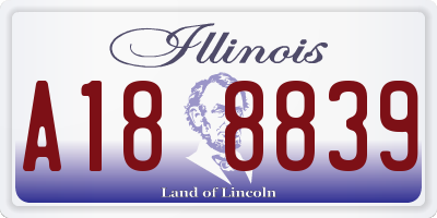 IL license plate A188839