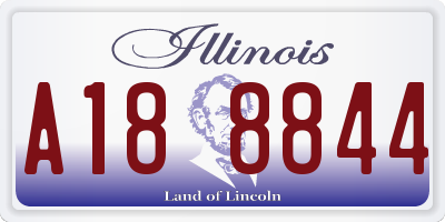 IL license plate A188844