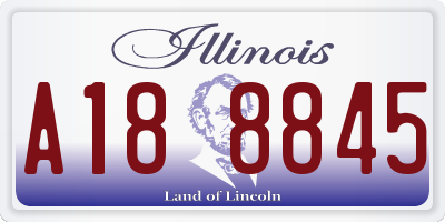 IL license plate A188845