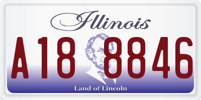 IL license plate A188846