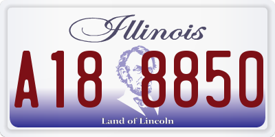 IL license plate A188850
