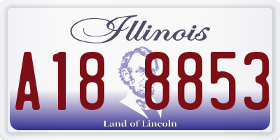 IL license plate A188853