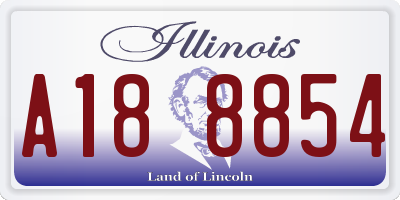 IL license plate A188854