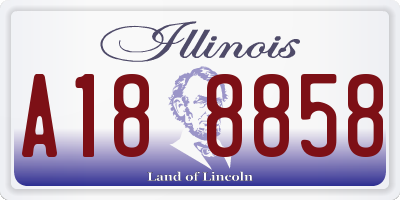 IL license plate A188858