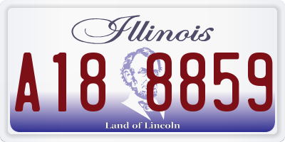 IL license plate A188859