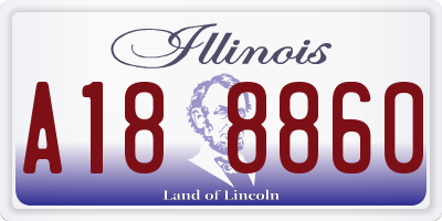 IL license plate A188860
