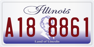 IL license plate A188861