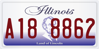 IL license plate A188862