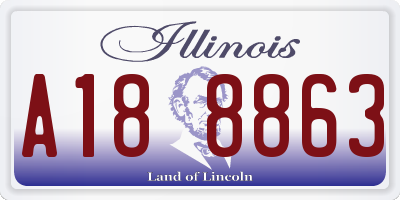IL license plate A188863