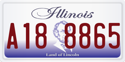 IL license plate A188865