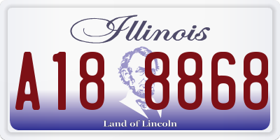 IL license plate A188868
