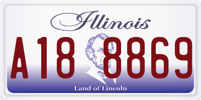 IL license plate A188869