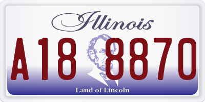 IL license plate A188870