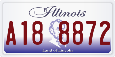 IL license plate A188872