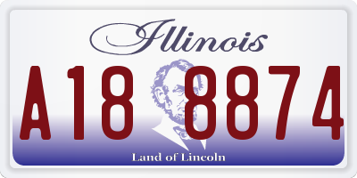 IL license plate A188874