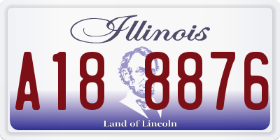 IL license plate A188876