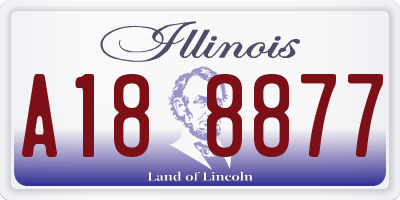 IL license plate A188877