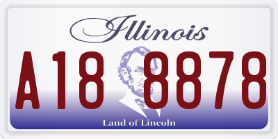 IL license plate A188878